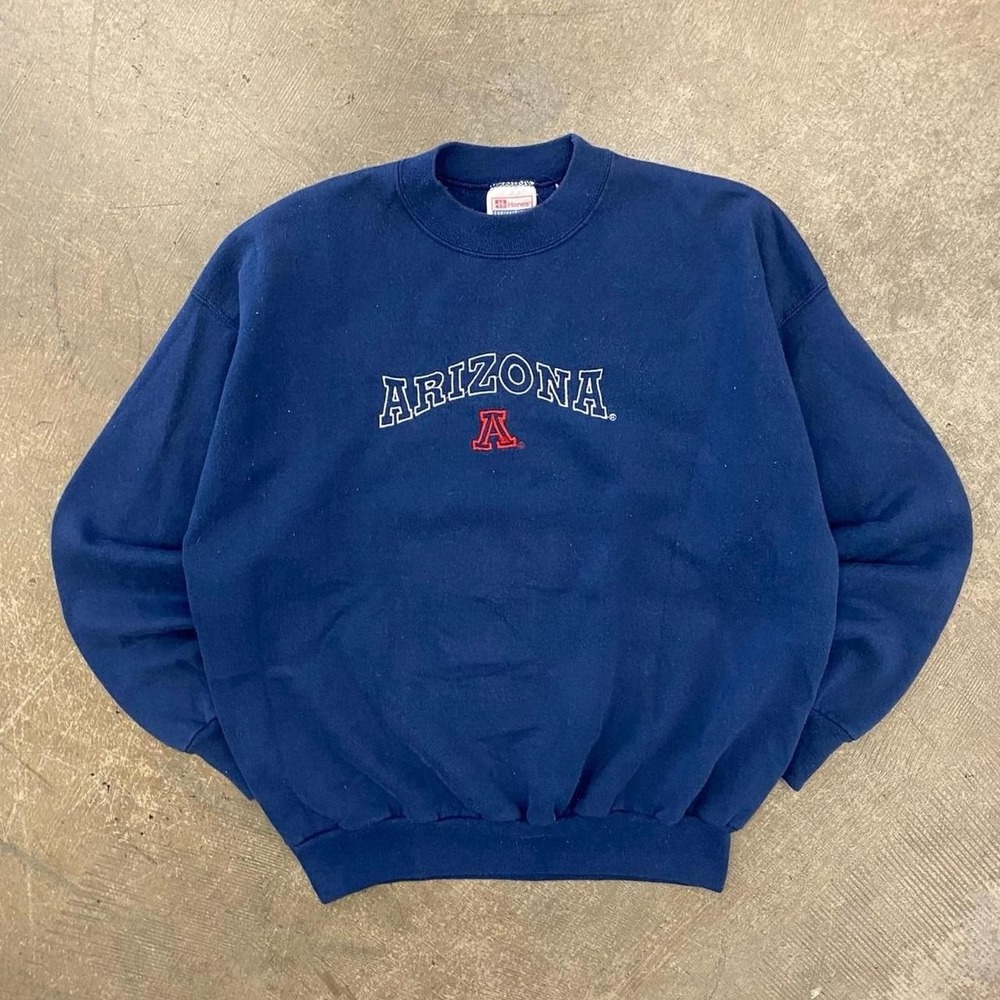 Vintage University of Arizona Wildcats 90s Spellout Wave Sweatshirt Crewneck L